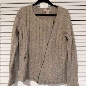 Forever 21 Taupe Cable Knit Cardigan